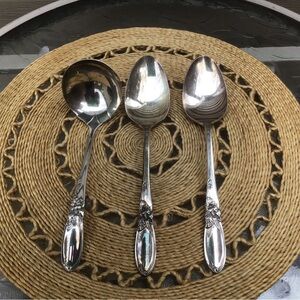 Vintage Elegant “Oneida Community White Orchid” SilverPlated Spoons (3)